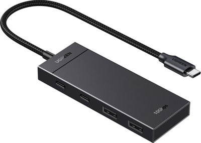 USB-хаб Ugreen CM806 USB-C to 2xUSB + 2xUSB-C 3.2 Gen2 10Gbps Black (UGR-35583)