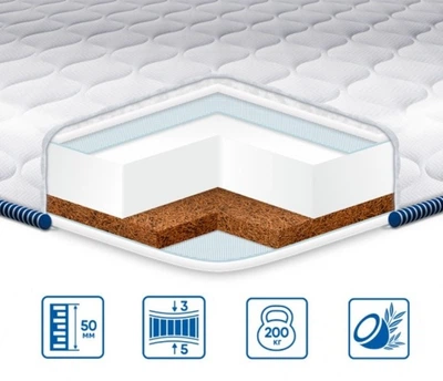Топпер Eurosleep Cocos Comfort/Кокос комфорт 140х190 см.