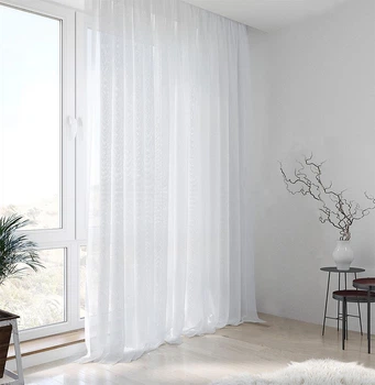 Тюль фіранка готова Pivdenne під льон Naturelstons 200х270, 1шт Білий 20101-200