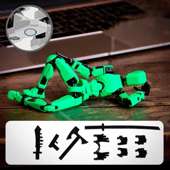 Подвижная фигурка Cyber Doll Зеленый с магнитами