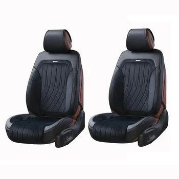Накидки на сиденья авто ПЕРЕДНИЕ 3D ELEGANT MODENA 700 236 черные (алькантара + эко-кожа) ПОЛЬША