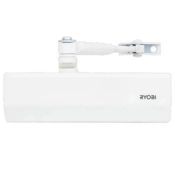 Автоматичний дверний дотягувач RYOBI D-1554 Glossy White для міжкімнатних і вхідних дверей з регулюванням швидкості зачинення (99-00012865)