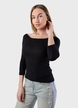 Лонгслив женский Fashion черный 103791_L