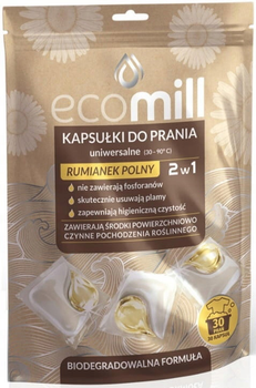 Універсальні капсули для прання EcoMill Польська ромашка 2в1 30 шт (5902643000063)