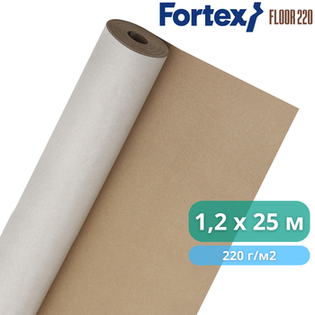 Картон малярный, защитный Fortex Floor 220 1,2х25 м, 30 м2, 220 г/м2
