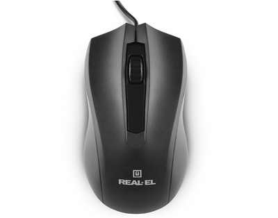 Миша Real-EL RM-213, USB, black (RM-213, USB, black)