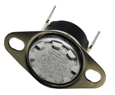 Термореле VJ Parts KSD 301 (70*C 10A, 250V) с кнопкой для утюгов и обогревателей