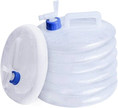 Складная канистра для воды RIAS R-518 с краном 10L White (3_06222)