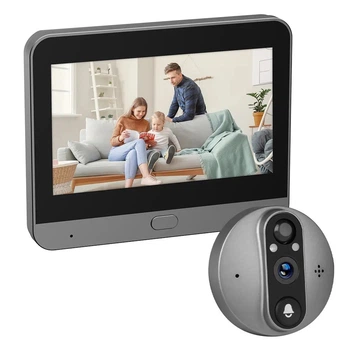 Видеодомофон беспроводной Tuya Smart Doorbell ED-300PA 4.3" (Tuya APP) Wi-Fi Grey (3_06306)