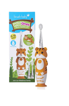 Звукова зубна щітка Brush Baby WildOnes Sonic (від 0 до 10 років) тигр Toby