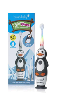 Звукова зубна щітка Brush Baby WildOnes Sonic (від 0 до 10 років) пінгвін Percy