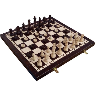 Комплект шахматы + шашки + нарды 40,5х40,5см (Madon) с-141