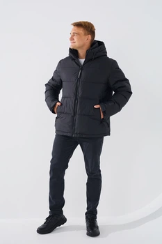 Куртка однотонная мужская Kings Wind 739 4XL Черный