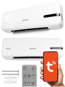 Обогреватель настенный Maltec PT4000W 2000 Вт керамический энергосберегающий WIFI таймер белый (111272)