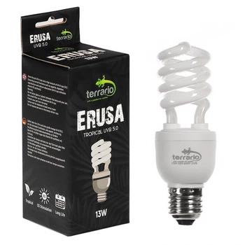 Люмінесцентна лампа Terrario Erusa Tropical UVB 5.0 13W для тропічних рептилій та амфібій
