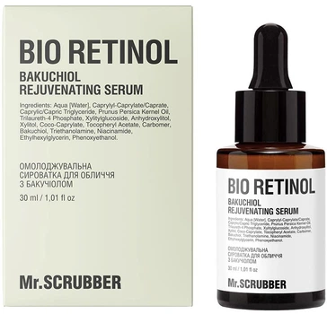 Омолаживающая сыворотка для лица Mr.Scrubber Bio Retinol с бакучиолом 30 мл (4823109701779)