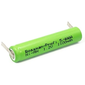 Промышленный аккумулятор Bossman AAAL (5/4AAA) Ni-Mh, 1100mAh, 1.2v с контактами под пайку