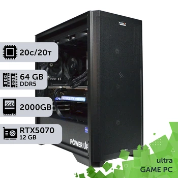 Игровой компьютер GamePC Ultra #480 Core Ultra 7 265KF/64 GB/SSD 2TB/GeForce RTX 5070 12GB сборка для киберспорта современных игр стрима