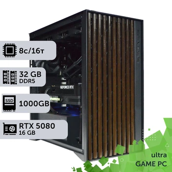 Ігровий комп'ютер GamePC Ultra #427 Ryzen 7 9700х/32 GB/SSD 1TB/GeForce RTX 5080 16GB збірка для кіберспорту сучасних ігор стриму
