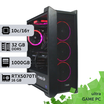 Игровой компьютер GamePC TOP #465 Core i5 14400F/32 GB/SSD 1TB/GeForce RTX 5070Ti 16GB сборка для киберспорта современных игр стрима