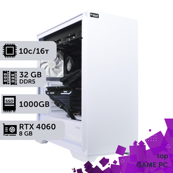 Игровой компьютер GamePC TOP #455 Core i5 14400F/32 GB/SSD 1TB/GeForce RTX 4060 8GB сборка для киберспорта современных игр стрима