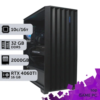 Игровой компьютер GamePC TOP #457 Core i5 14400F/32 GB/SSD 2TB/GeForce RTX 4060Ti 16GB сборка для киберспорта современных игр стрима