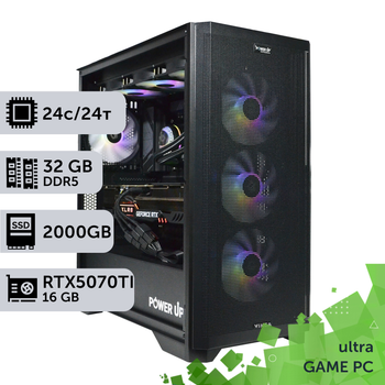 Игровой компьютер GamePC Ultra #464 Core i7 13700F/32 GB/SSD 2TB/GeForce RTX 5070Ti 16GB сборка для киберспорта современных игр стрима
