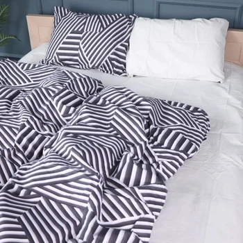 Комплект постельного белья MirSon Евро 200х220 см 17-0629&nbsp;Diamond&nbsp;Black&nbsp;White Бязь (2200008464455)