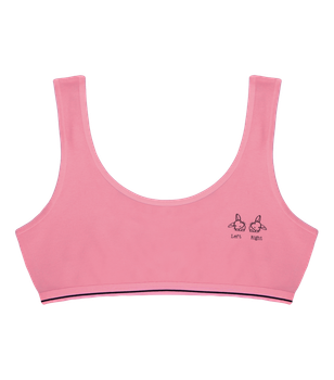 Подростковый топ с надписью Left Right на широких бретельках - Donella - 6071PB8 - 158-164 см - Малиновый
