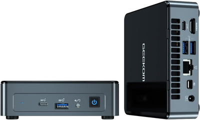Мини ПК GEEKOM Air11 / Intel Celeron N5095 / RAM 8GB / SSD 256GB / HDMI / Wi-Fi 5 / Bluetooth 4.2 / Windows 11 / Черный Б/В