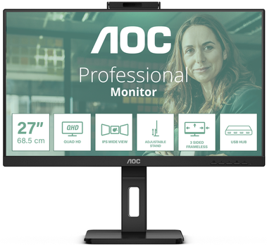 Монитор 27" AOC Q27P3QW 2K IPS 75 Гц Б/В