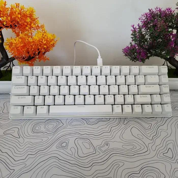 Клавиатура SKYLION K68 WHITE Проводная Механическая с Подсветкой с Поддержкой HOT-SWAP RED SWITCH