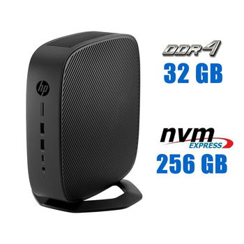 Неттоп HP t740 Thin Client USFF / AMD Ryzen V1756B (4 (8) ядра по 3.25 - 3.6 GHz) (аналог i7-7700T) / 32 GB DDR4 / 256 GB SSD M.2 / AMD Radeon RX Vega 8 Graphics / Win 10 Pro б/у