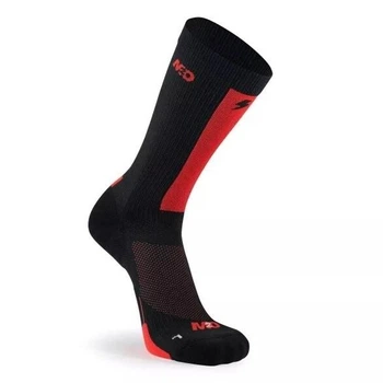 Велосипедные компрессионные носки M2o Industries Ride Fast Crew Plus черно-красные М (EU 39-41)