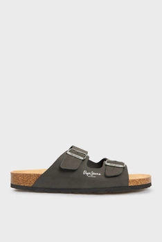 Чоловічі чорні слайдери DOUBLE VELOUR Pepe Jeans 41 PMS80003