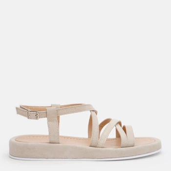 Женские сандалии замшевые Ashoes 3043 37 24 см Молочные (ROZ6501005918)