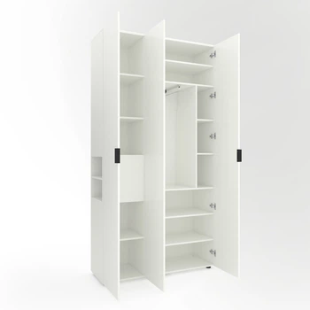 Шкаф Metkas Home A015L 1200x420x2300 ЛДСП Белый Снег