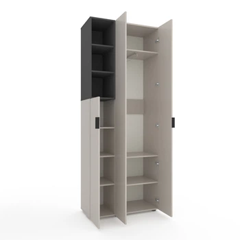 Шкаф Metkas Home A003L 900x420x2300 ЛДСП Кашемир - Антрацит
