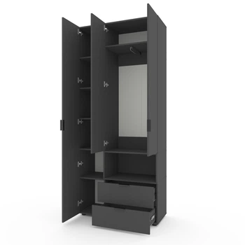 Шафа Metkas Home A002R 1000x420x2300 ЛДСП Антрацит