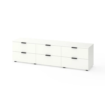 Тумба под ТВ Metkas Home A023 1800x420x490 ЛДСП Белый Снег