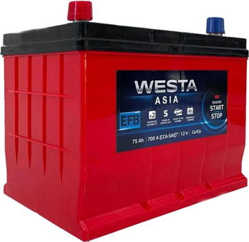 Автомобильный аккумулятор Westa 6CT-75 (1) ASIA EFB