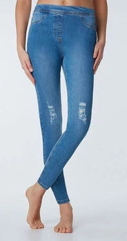 Синие джинсы детские на резинке Calzedonia (modp0699 blue (158-170 (12-16 лет))