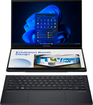 Ноутбук ASUS Zenbook Duo (2025) UX8406CA-QL214X (90NB14X1-M00BR0) Inkwell Gray + фирменный рюкзак и чехол