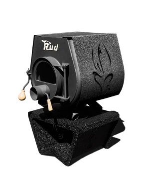 Печь с варочной поверхностью Rud Pyrotron Кантри 00 черная Стекло + Обшивка декоративная (черная)