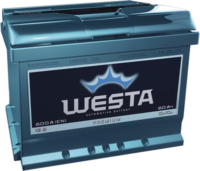 Автомобильный аккумулятор WESTA 6CT-60 А (0) А 600A