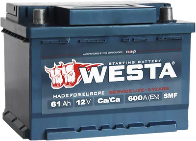 Автомобильный аккумулятор Westa 6CT-61Аh АзЕ (WPR610)