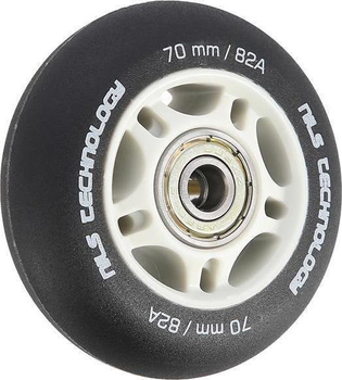 Набір Nils Extreme Колеса PU 70x24 82A Чорний матовий 4 шт. + Підшипники ABEC-9 8 шт.