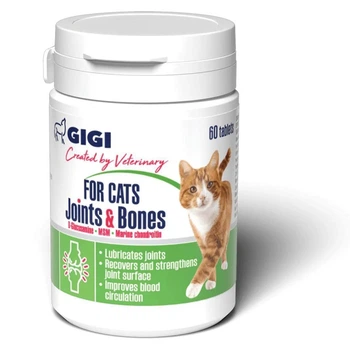 Витамины для здоровья суставов у котов GiGi For Cats Strong Joints & Bones, 60 табл