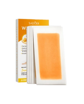 Восковые полоски для депиляции с экстрактом меда Sadoer Wax Strips Hair Removal Honey Extract