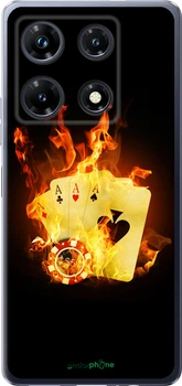 Силиконовый чехол на Infinix Note 30 Pro Горящие карты "839u-3427-70447"
